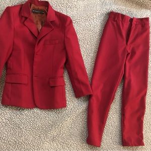 Boys size 7 red suit….
